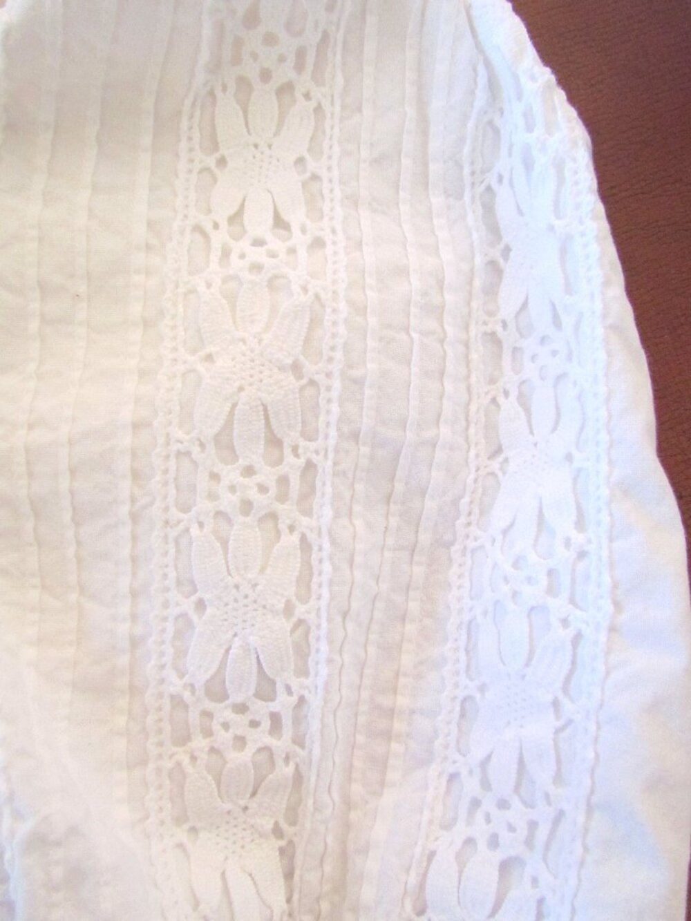LAURA ASHLEY VICTORIAN BLOUSE, S, VINTAGE COTTON LACE, GIBSON GIRL PUFFED SLEEVE - Picture 4 of 9